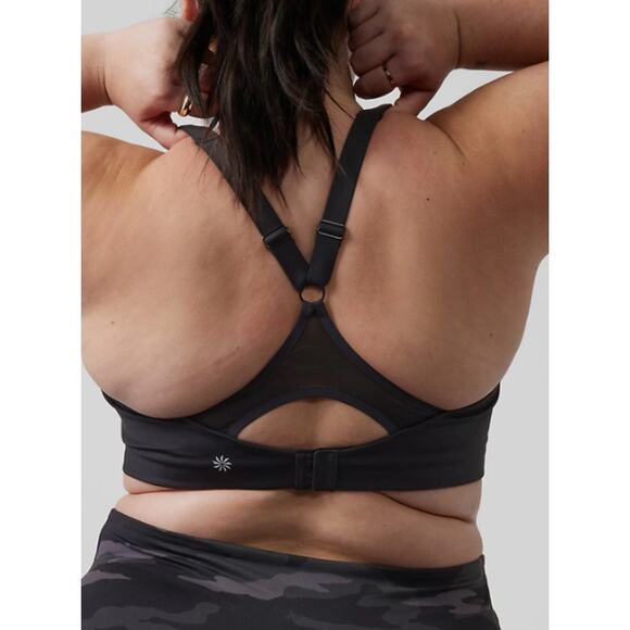 Athleta 42DD black Advance bra sports exercise gym running bike Peloton Zumba - Picture 1 of 7